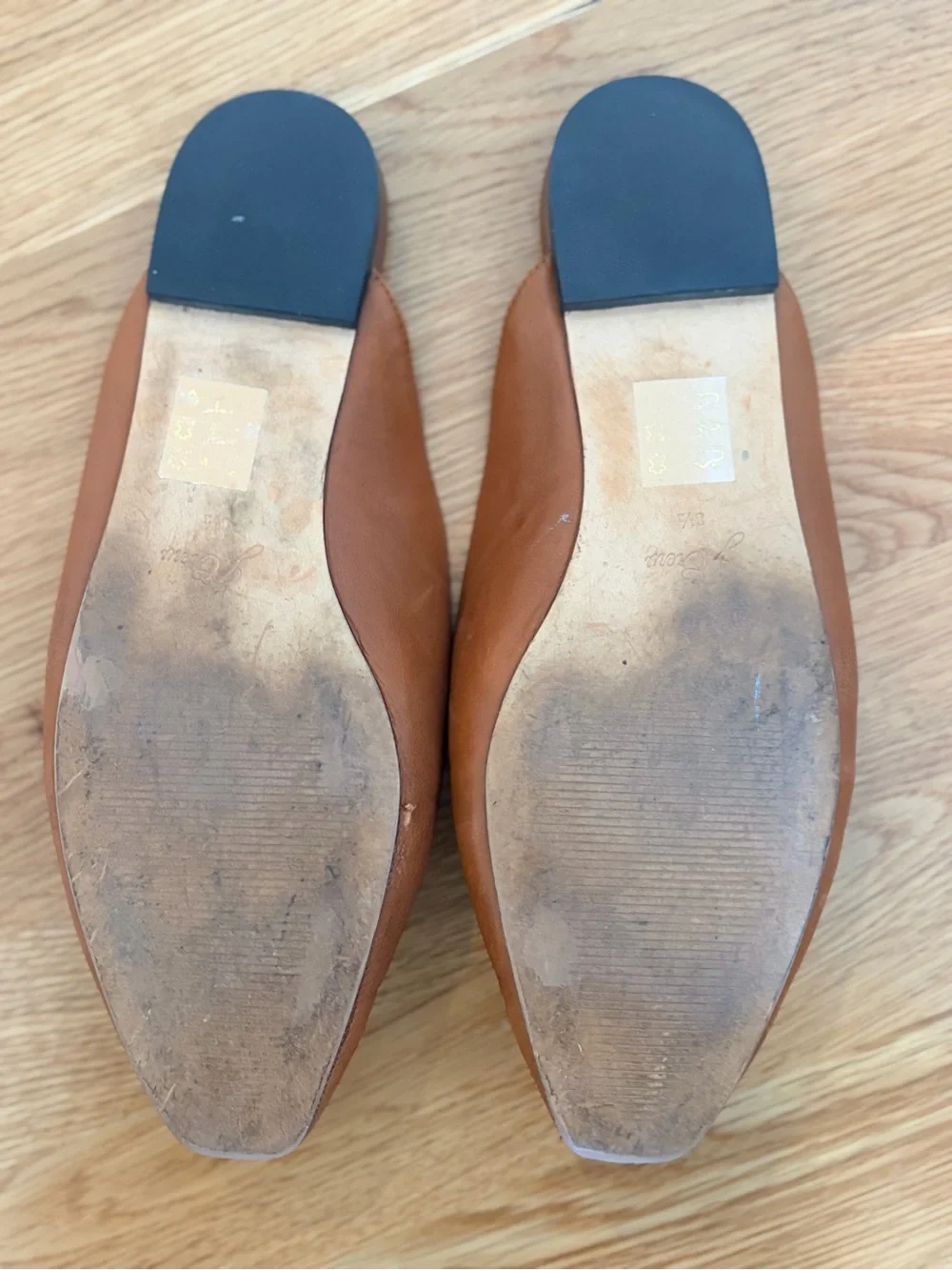 J. Crew Brown Leather Slip-On Flats
